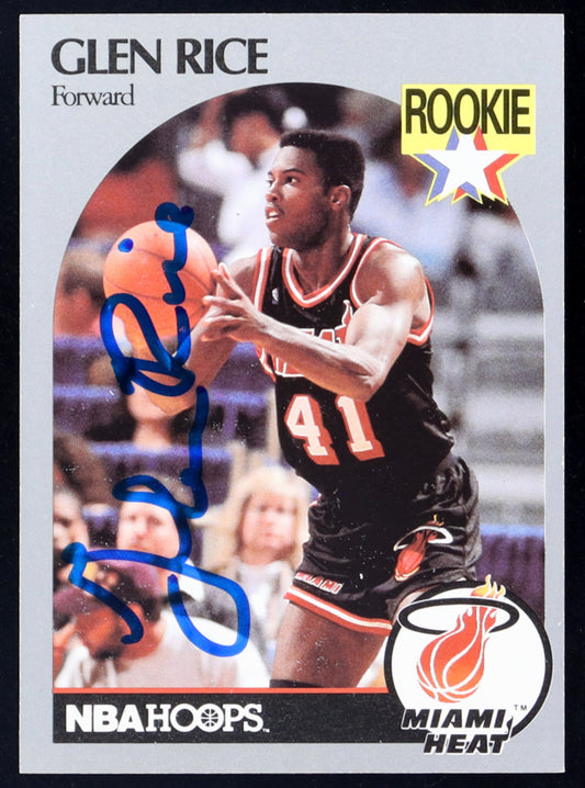 Glen Rice Autographed Card