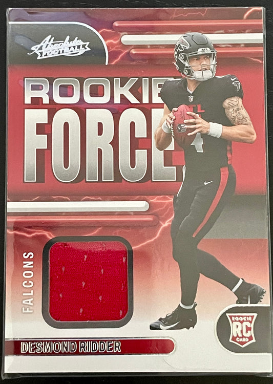 Desmond Ridder Red Rookie Force Patch Card